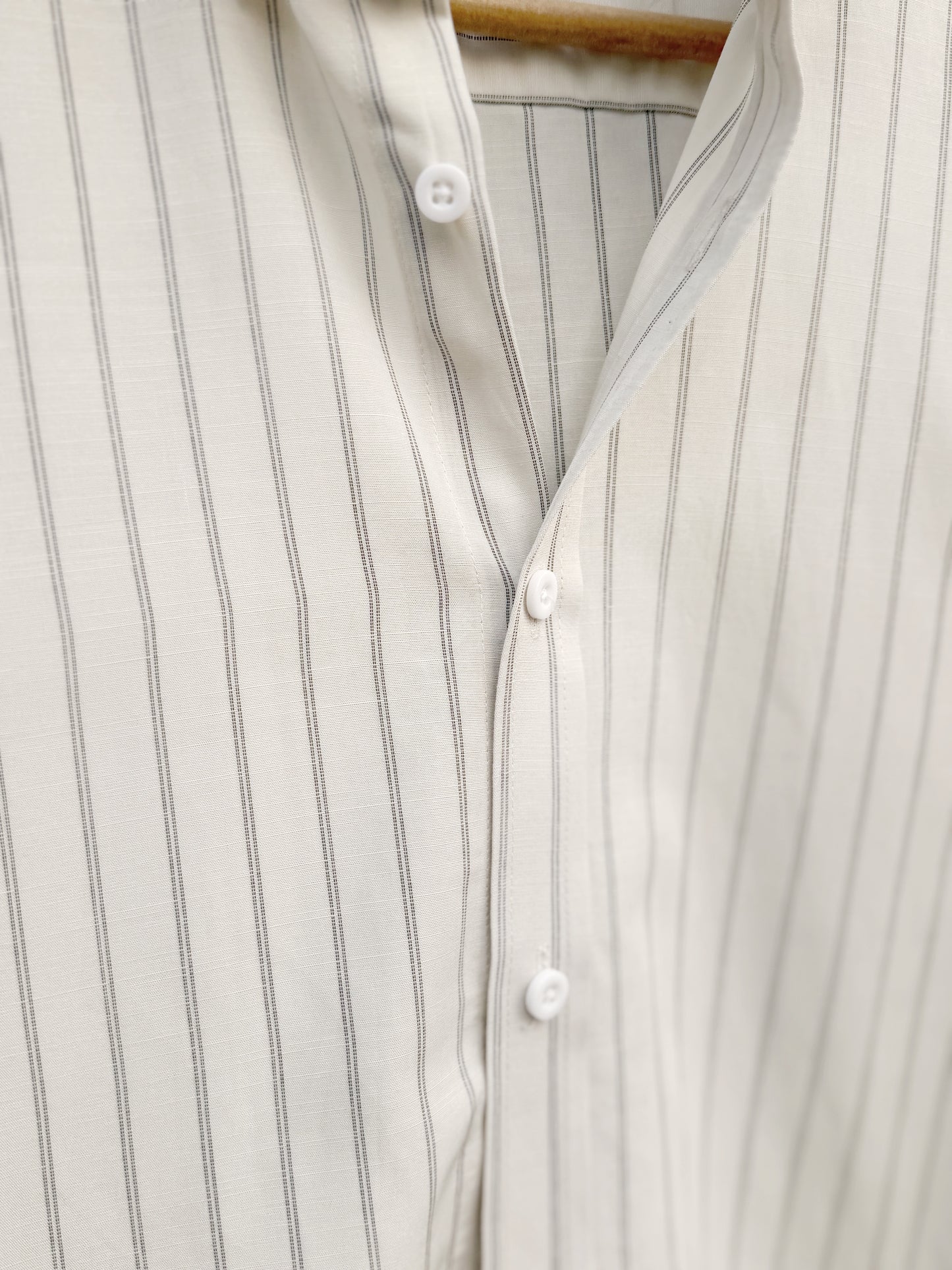 Fancy White Double Line Full Sleeve Shirt