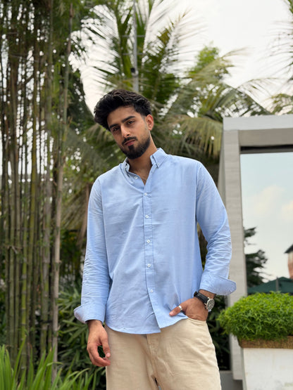 Oxford Sky Blue Full Sleeve Shirt