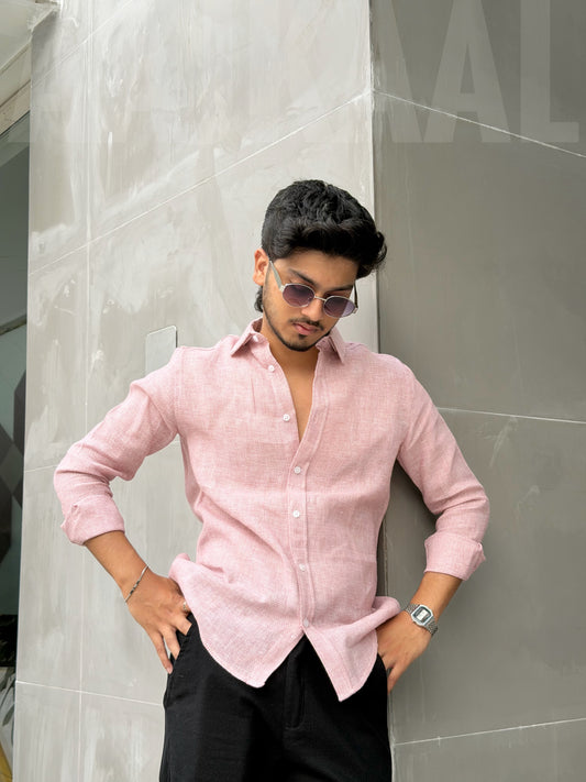 Fancy Minimul Pink Full Sleeve Shirt