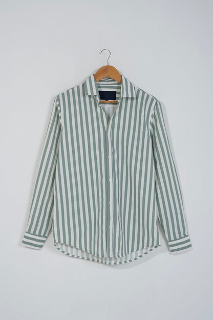 Green Stripe Full Sleeve Shirt