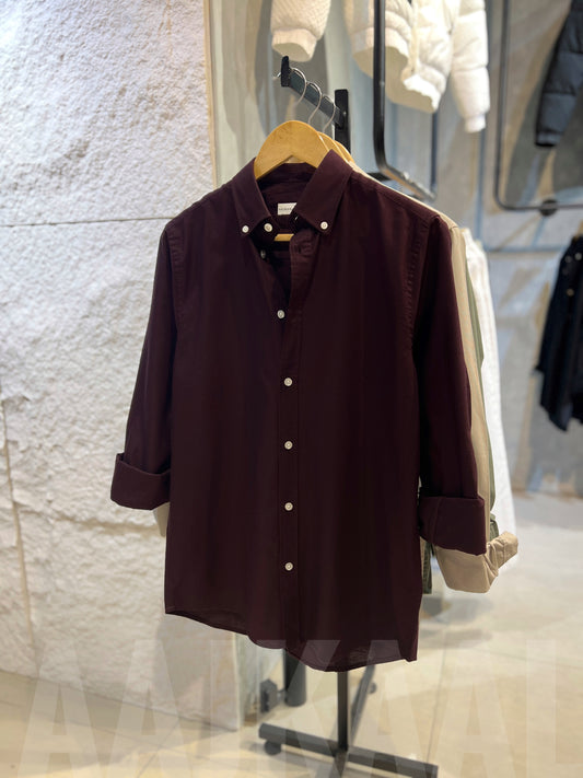 Burgundey Oxford Full Sleeve Shirt