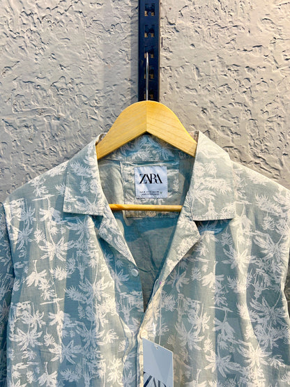Sea Green Linen Oversized Shirt