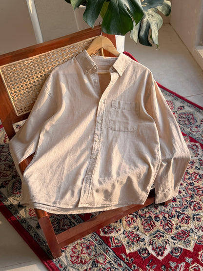 The Noma Linen Shirt - Natural Beige