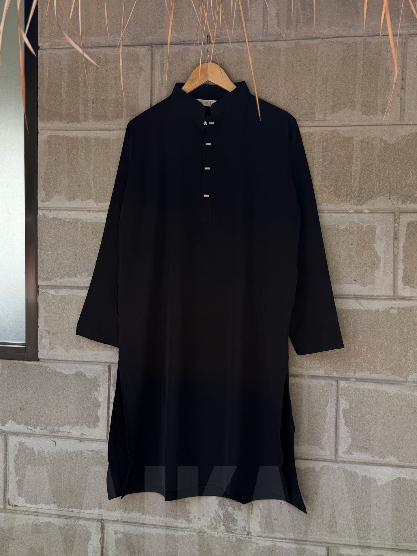 AajKaal Black Minimul Panjabi