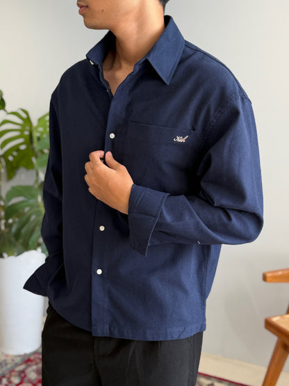 Aajkaal Flannel Shacket  - Midnight Navy