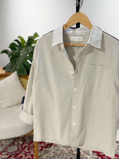 The Drape Shirt  - Offwhite