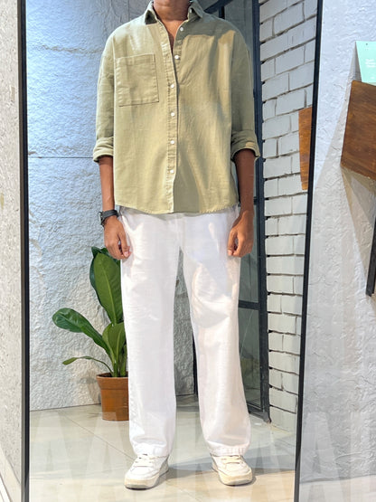 The Linen Combo 02 - Olive x White