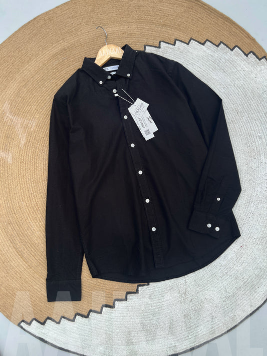 Oxford Black Full Sleeve Shirt