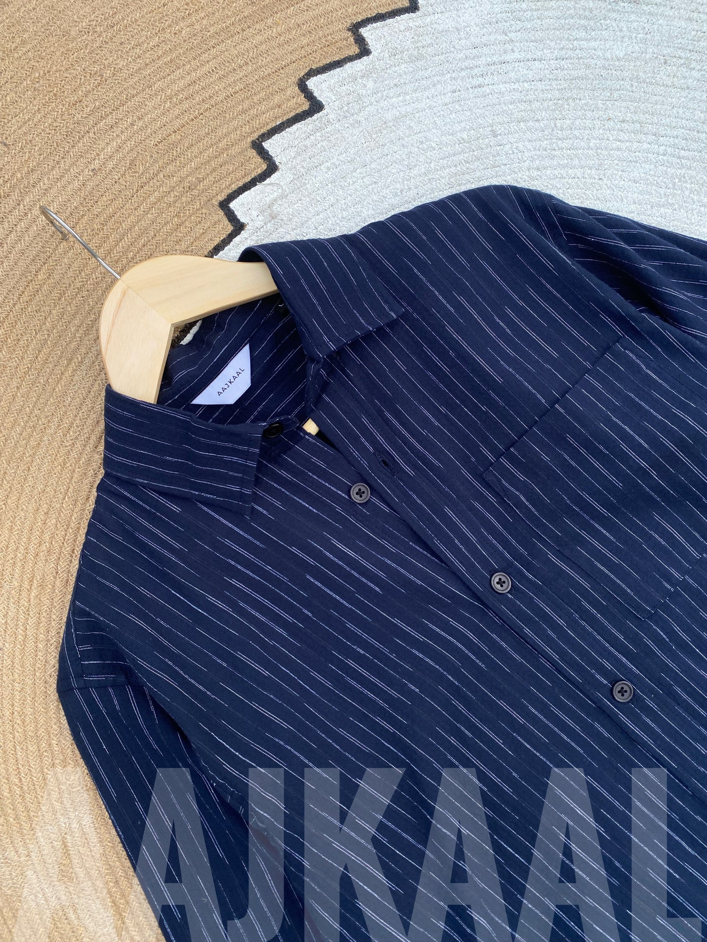Fancy Navy Blue Full Sleeve Shirt