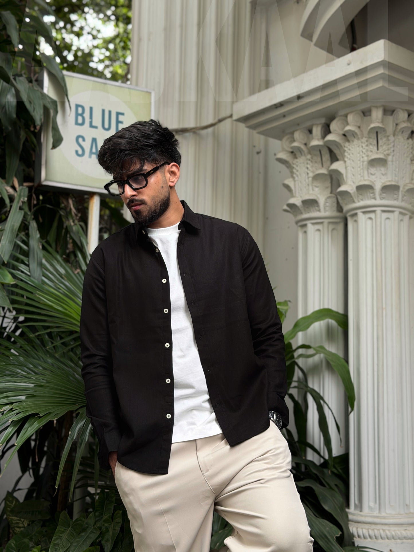 Black Gentle Craft Full Sleeve Shirt
