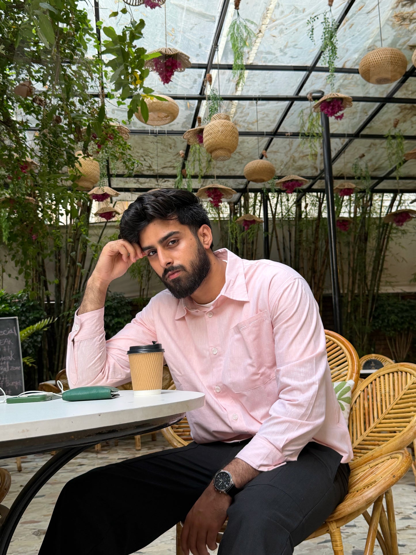 Aajkaal Sandstone Pink Embroidery Boxy Shirt