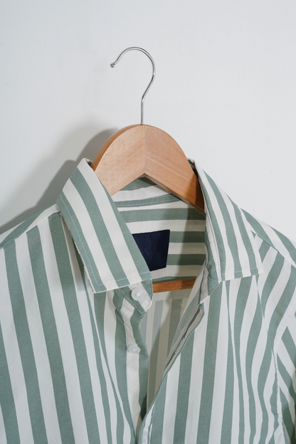 Green Stripe Full Sleeve Shirt