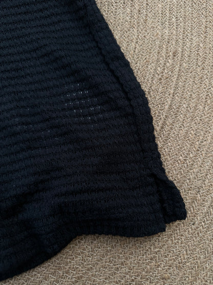 Black Oversized Cuban Shirt