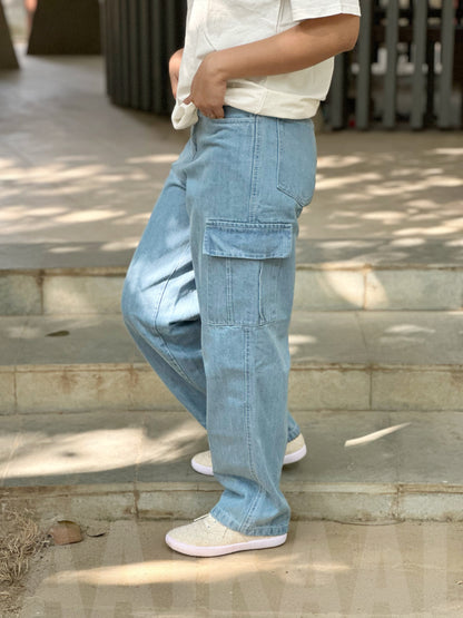 6 Pocket Sky Blue Denim