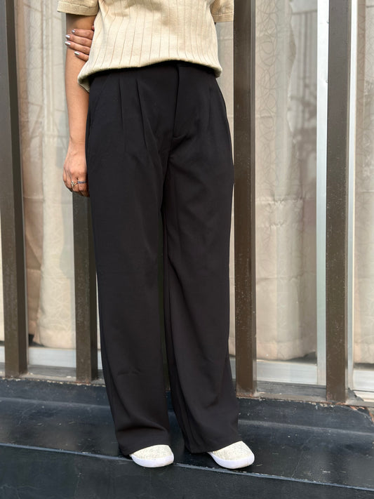 Black Loose Fitted Wide Leg Pant