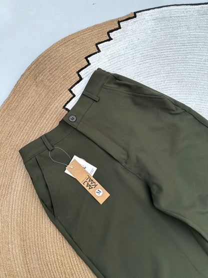 Olive Baggy Formal Pant