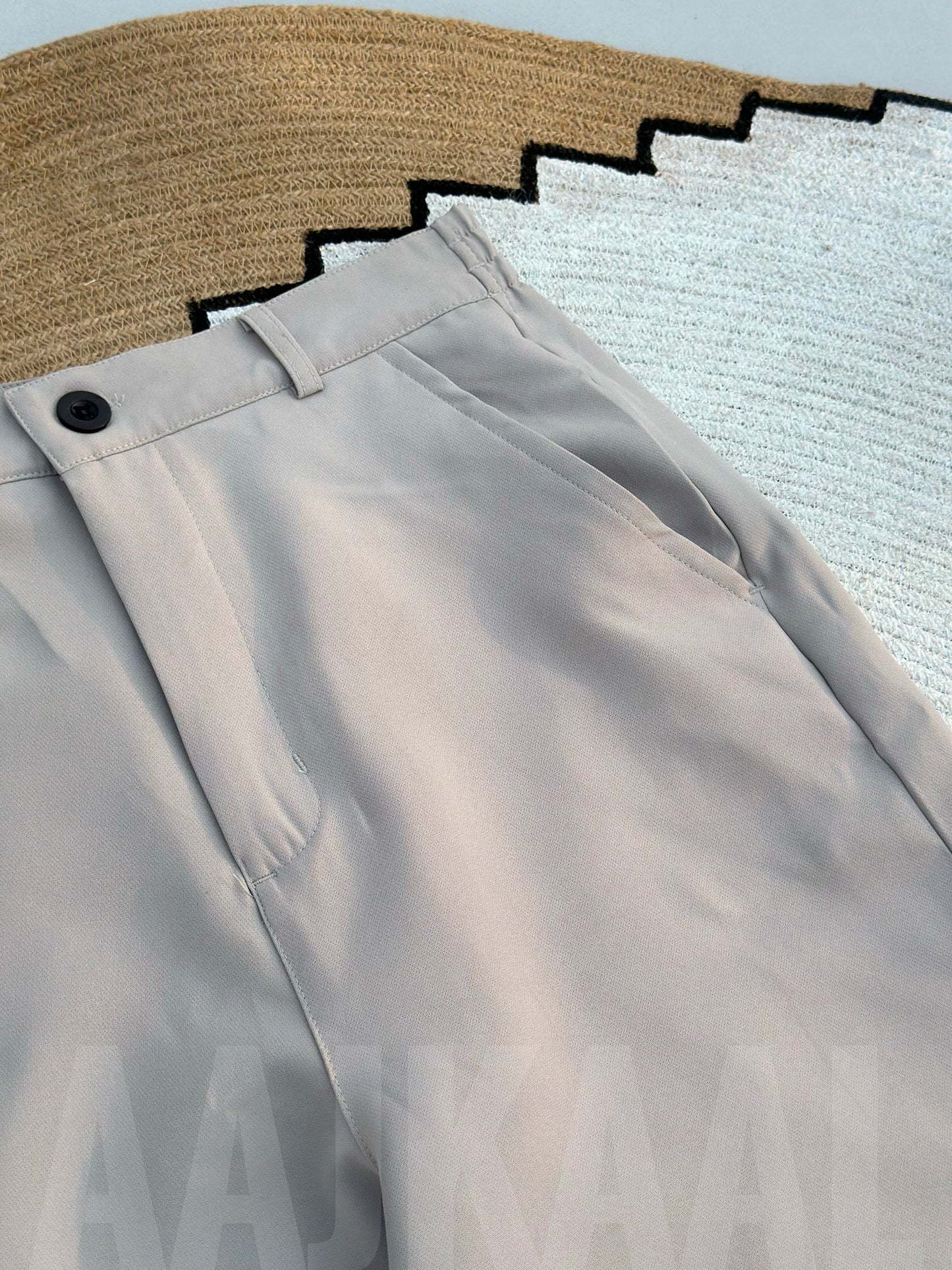 Off-white Baggy Formal Pant