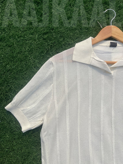 Off-white Zigzag Knitted Polo