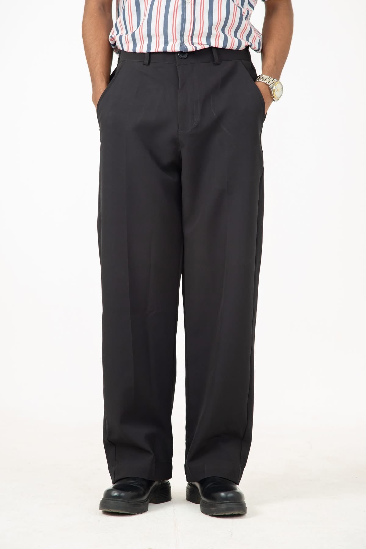 Black Baggy Formal Pant